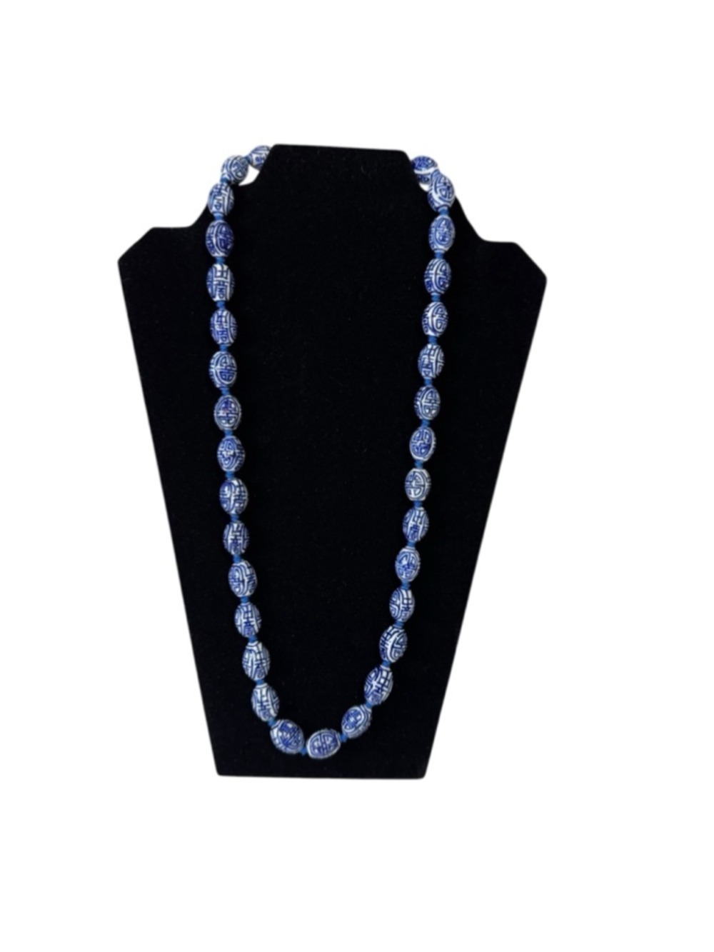 Women's Unbranded Blue & White Beaded Necklace, One Size